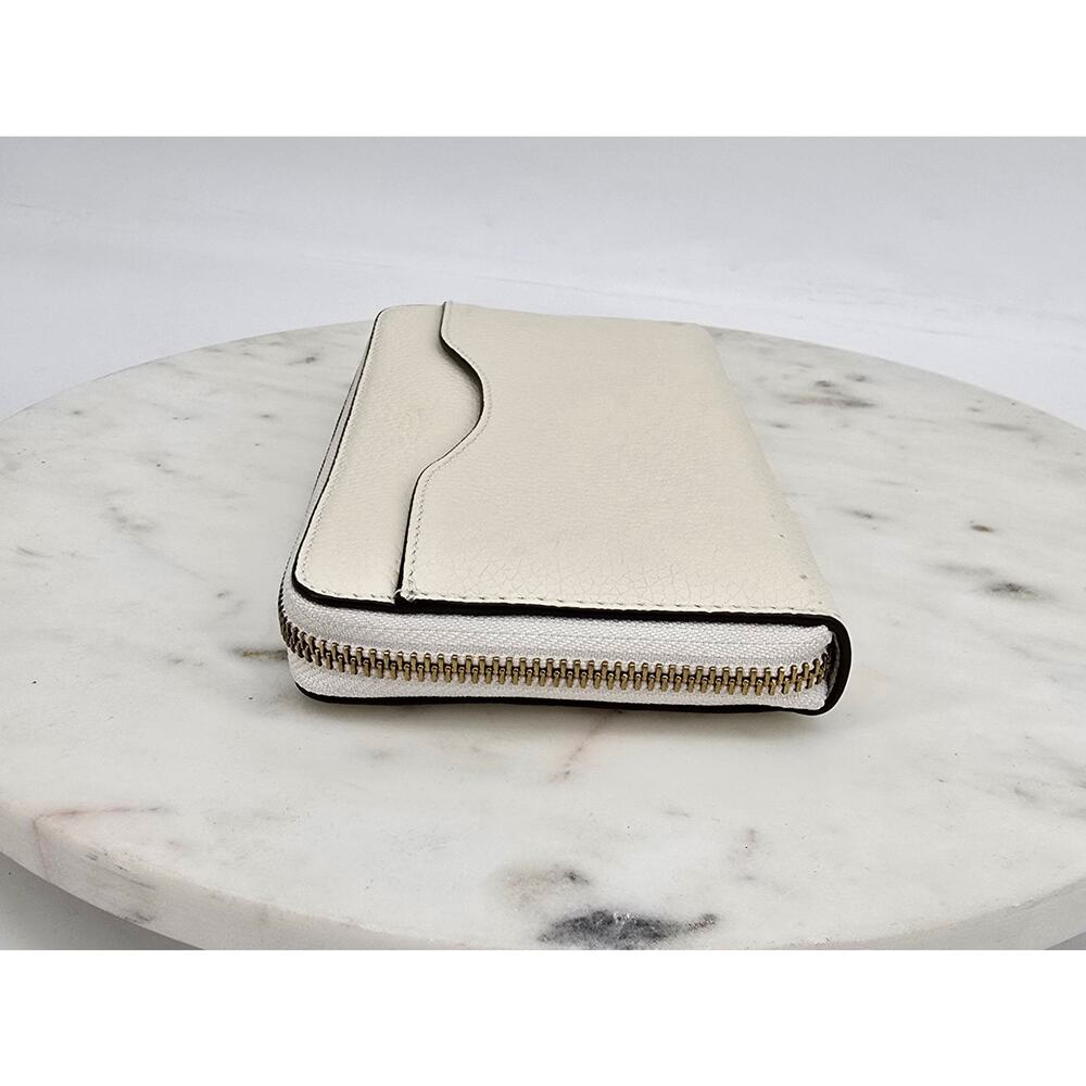 Tory Burch Britten Zip Continental Wallet – Cream Pebbled Leather - Picture 8 of 8